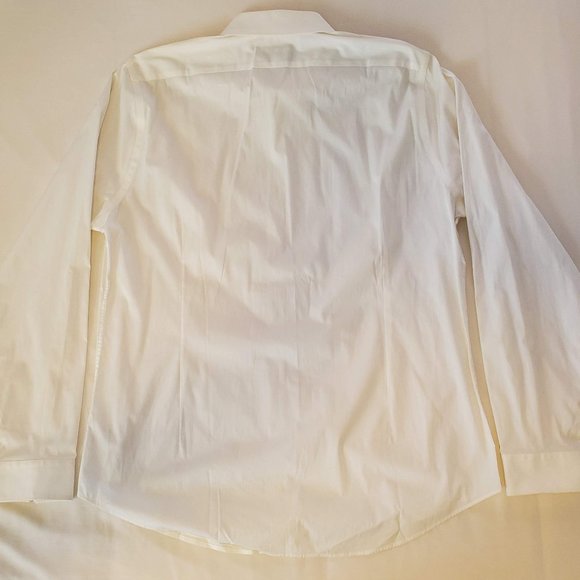 Mens Express XL 17-17 1/2 1MX Extra Slim Fit button down White - Picture 2 of 3